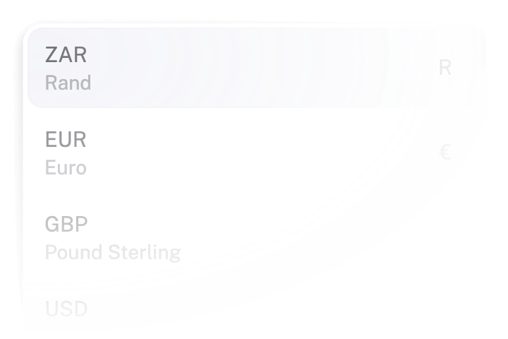 Foreign currency chooser